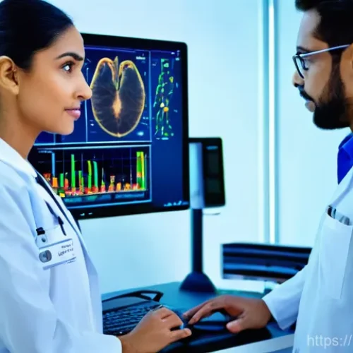 Home 21 임상병리사 이직 성공 전략 - **"Digital Diagnostics Innovators"**
A diverse group of professional medical technologists, incl...